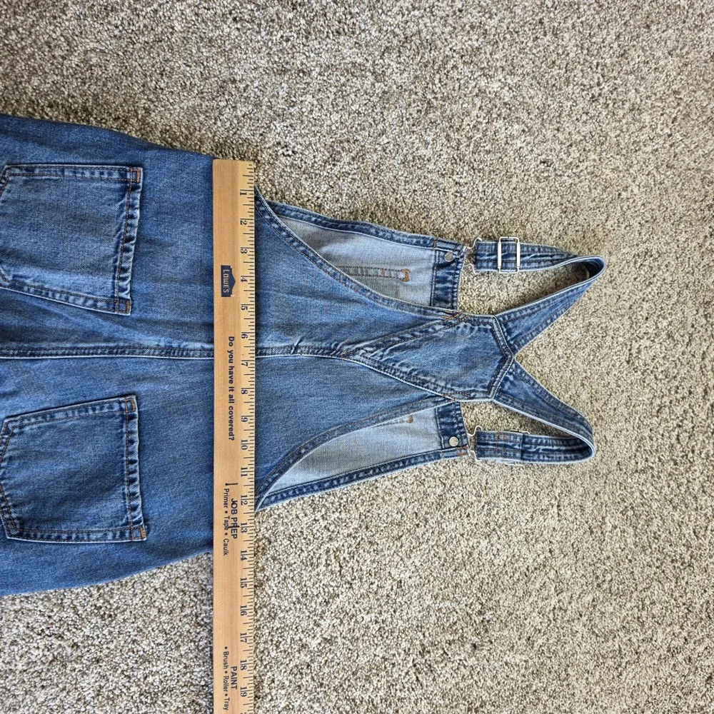 Gap Kids Overalls Girls Large Blue Distressed Wide Leg Denim Outdoor Y2K Kids